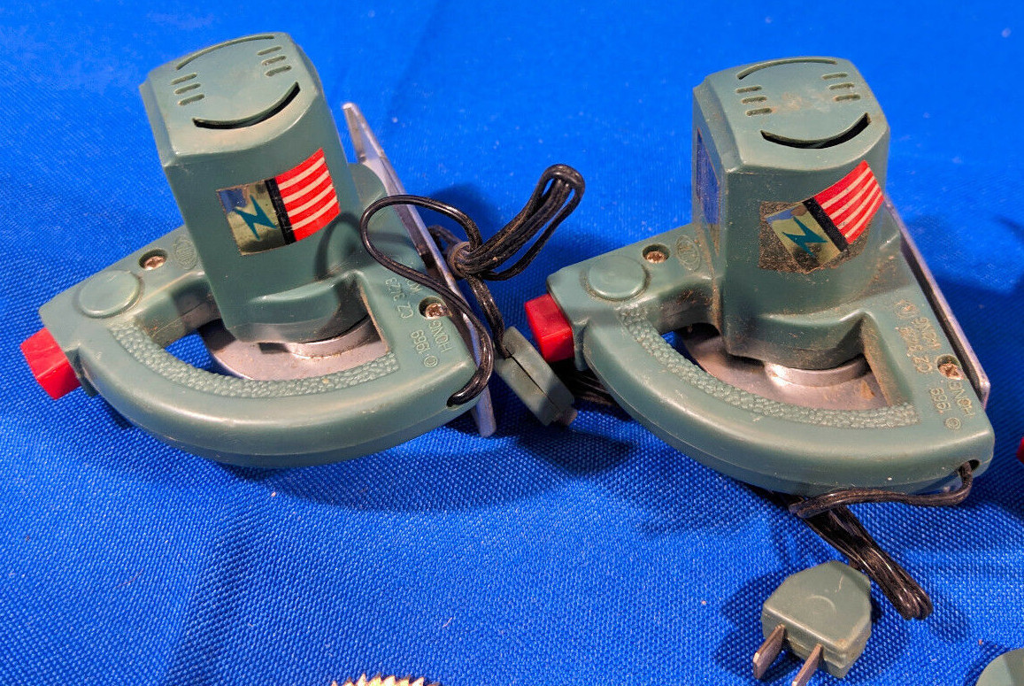 Lot 4 Powermite Circular Saws 1969 Ideal Toy Tools Electric Blades Set