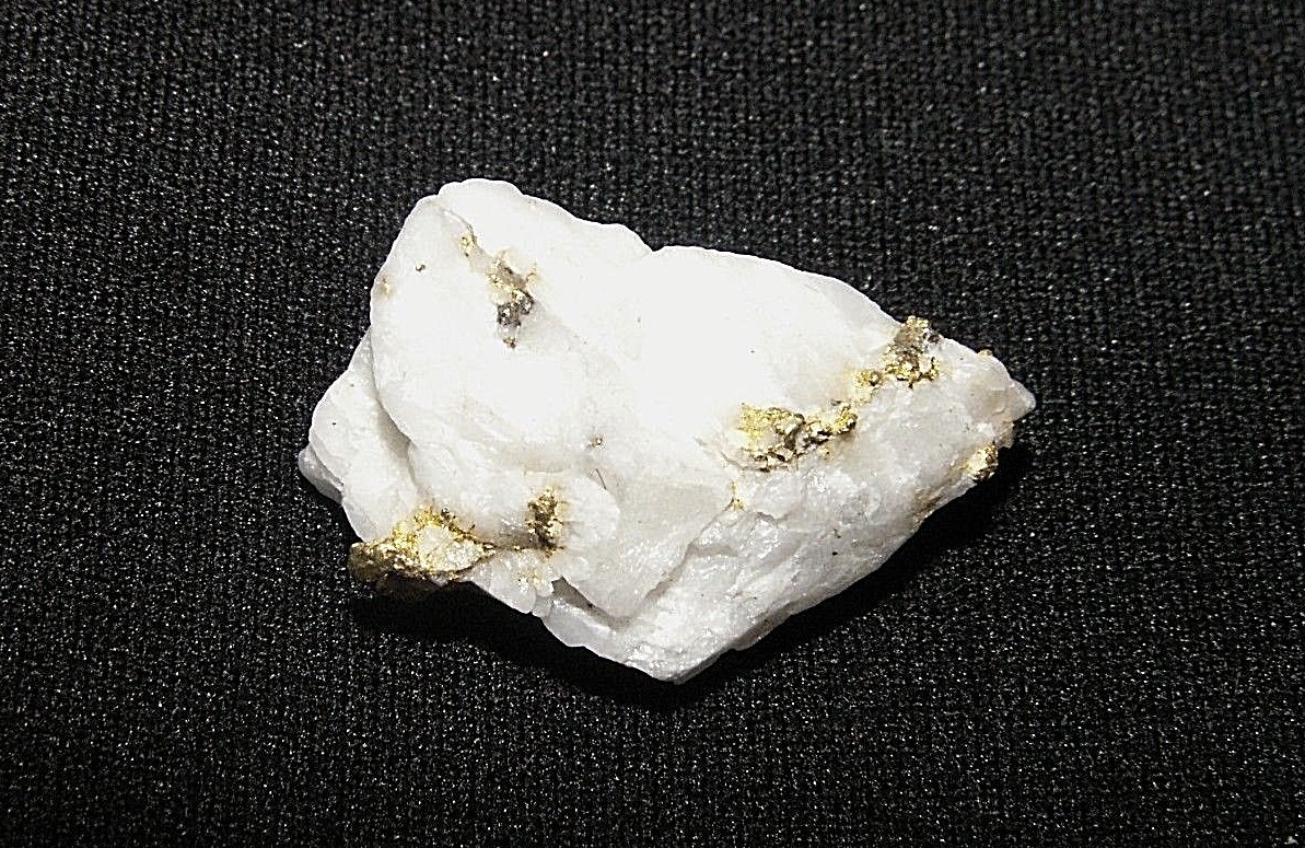 Native Gold in White Quartz Specimen from Cassiar, BC.  2.98 Grams.