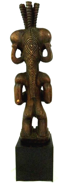 African Chokwe Mwana Ngana Statue Angola Museum Quality Hair Fetish