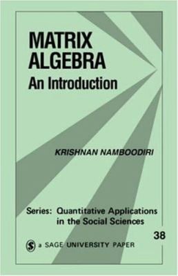 Matrix Algebra : An Introduction Paperback Krishnan Namboodiri