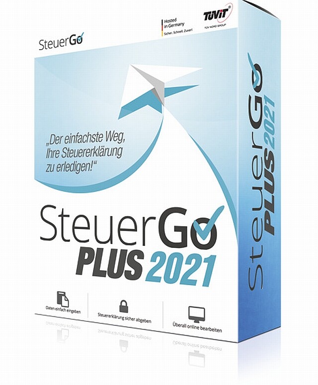 SteuerGo Plus 2021 1x online Steuererklärung für 2020 per Browser oder App