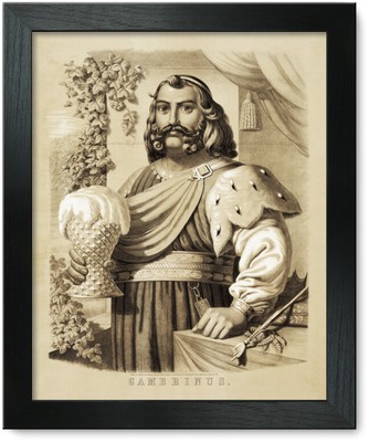 Framed Print: Gambrinus, The Patron Saint of Beer, 1858