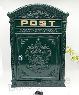 Wandbriefkasten Antik Nostalgie englischer Postkasten Briefkasten Aluguss DIN-A4