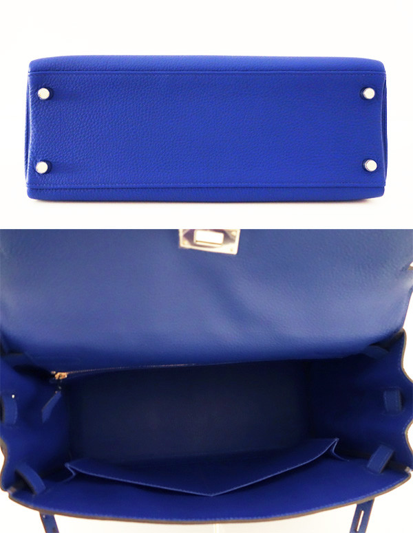 HERMES KELLY BLUE ELECTRIC BAG RETOURNE NEW