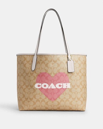 トートバッグ COACH City Tote Bag Signature Canvas With Star Charm CBH77 COACH® Outlet | Small City Tote Bag In Signature Canvas