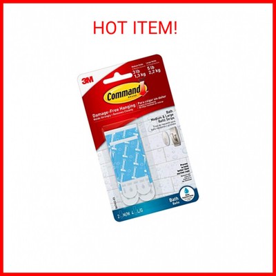 Command Bath Replacement Strips, Medium and Large Water-Resistant Adhesive Strip