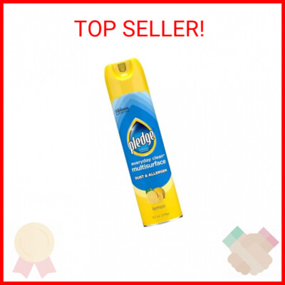 Pledge Everyday Clean Multi Surface Cleaner Aerosol, Dust & Allergen, Lemon, 9.7