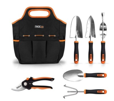 Tacklife 6 Piece Stainless Steel Heavy Duty Garden Gardening Tools Set GGT4A