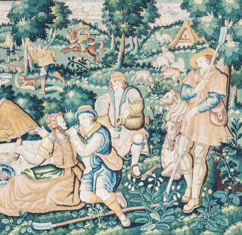 Museum Quality 16th Century Tapestry The Country Meal