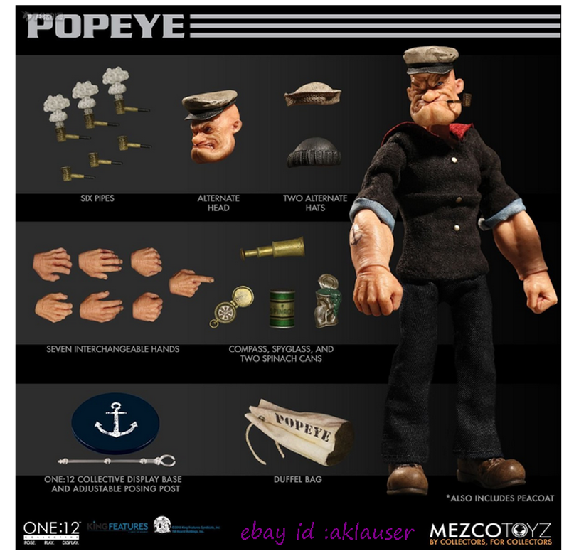 MEZCO POPEYE THE SAILOR MAN CLASSIC POPEYE 5