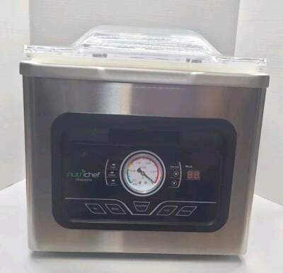 NutriChef PKVS70STS Chamber Food Vacuum Sealer Electric Air Seal Preserver, 350W