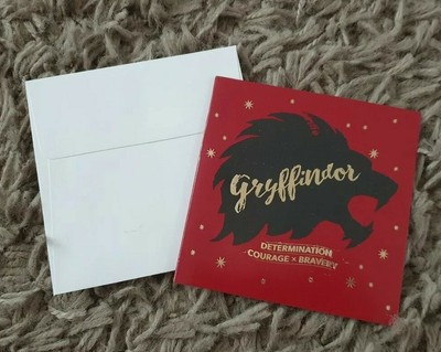 Primark Harry Potter Christmas Cards Houses Gryffindor Greetings Birthday Blank