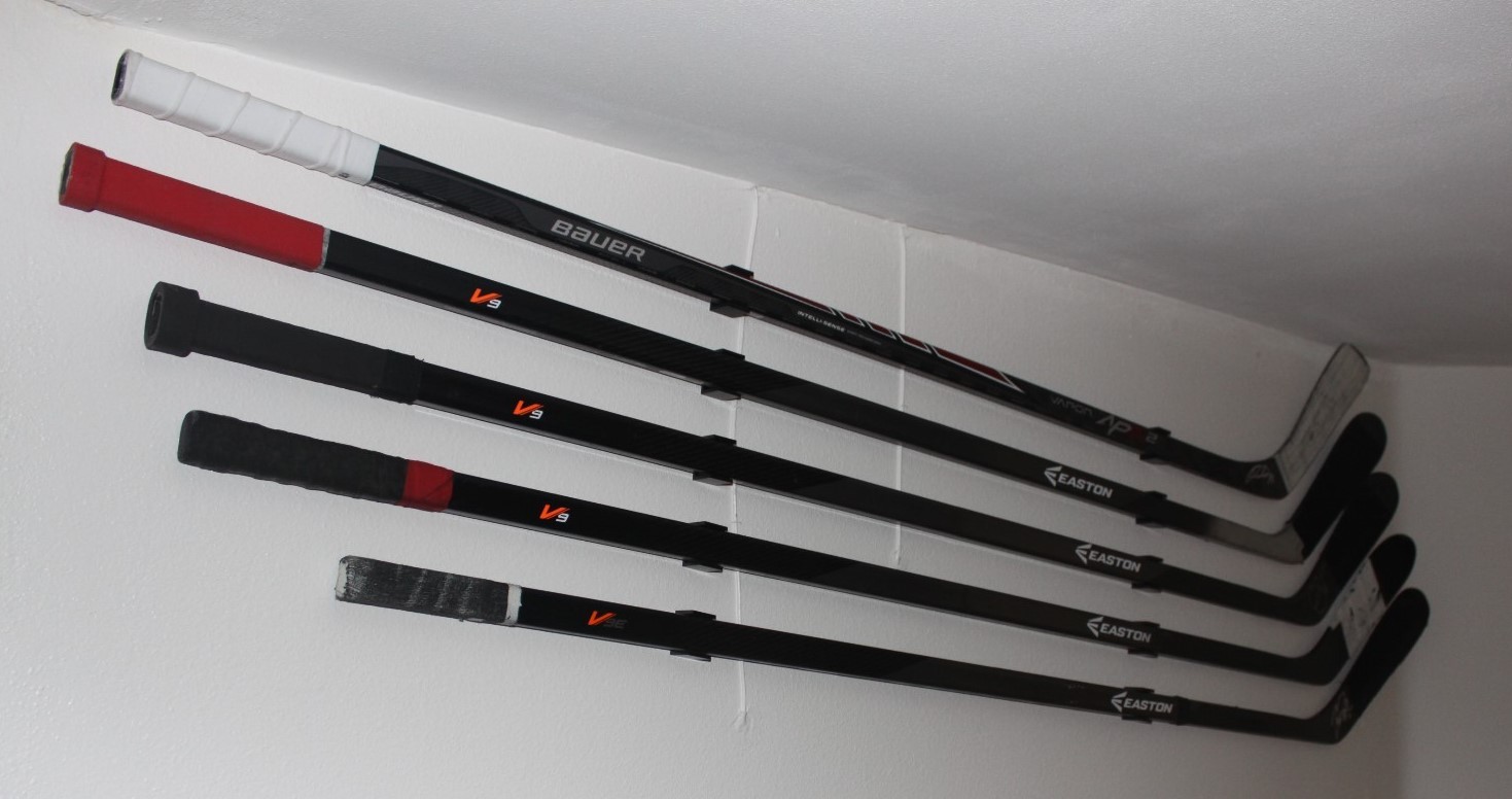 HOCKEY STICK HANGER HOLDER DISPLAY AUTOGRAPHED GAME USED WALL MOUNT NHL