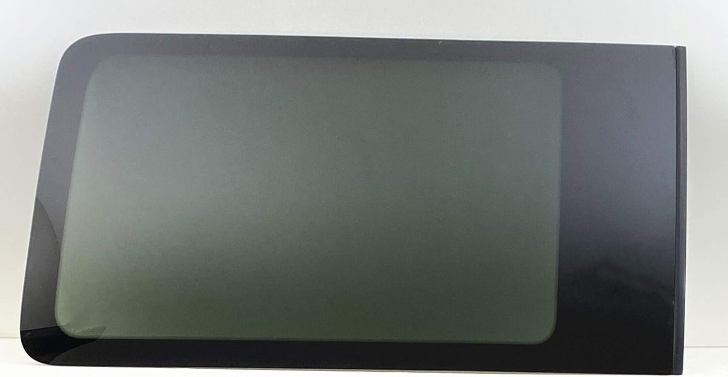 Driver/Left Side Sliding Door Glass STNRY. For 15-25 Ford Transit High/Mid Roof