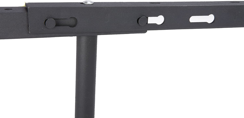 7-Leg Adjustable Metal Bed Frame with Center Support Rug Rollers and Locking Whe