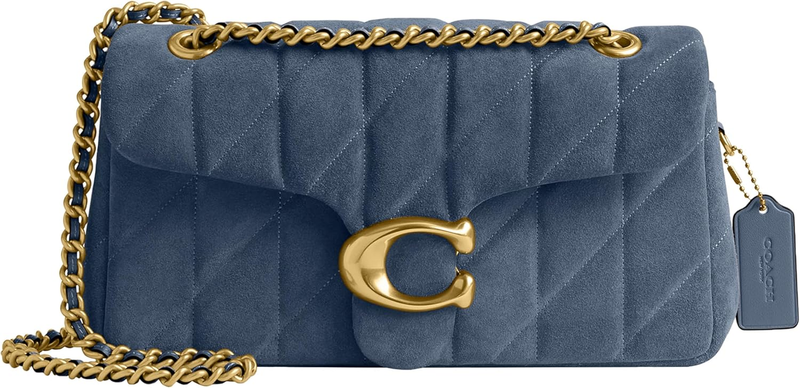 Coach Quilted Suede Tabby Shoulder Bag 26 with Chain