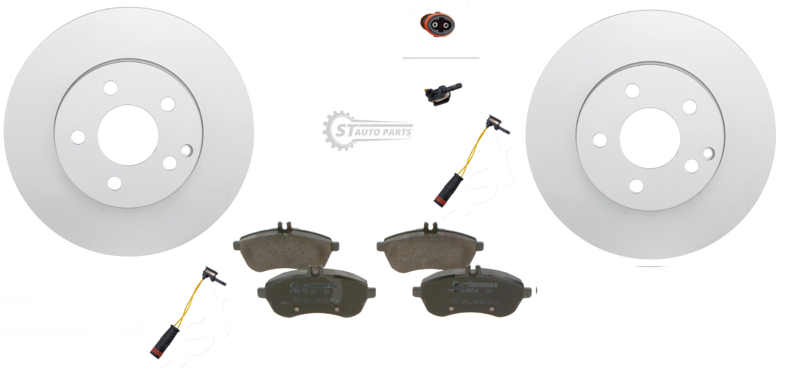 FOR MERCEDES E220 CDI W212 2009-2014 FRONT DISC 295 MM & PADS AND WEARLEADS