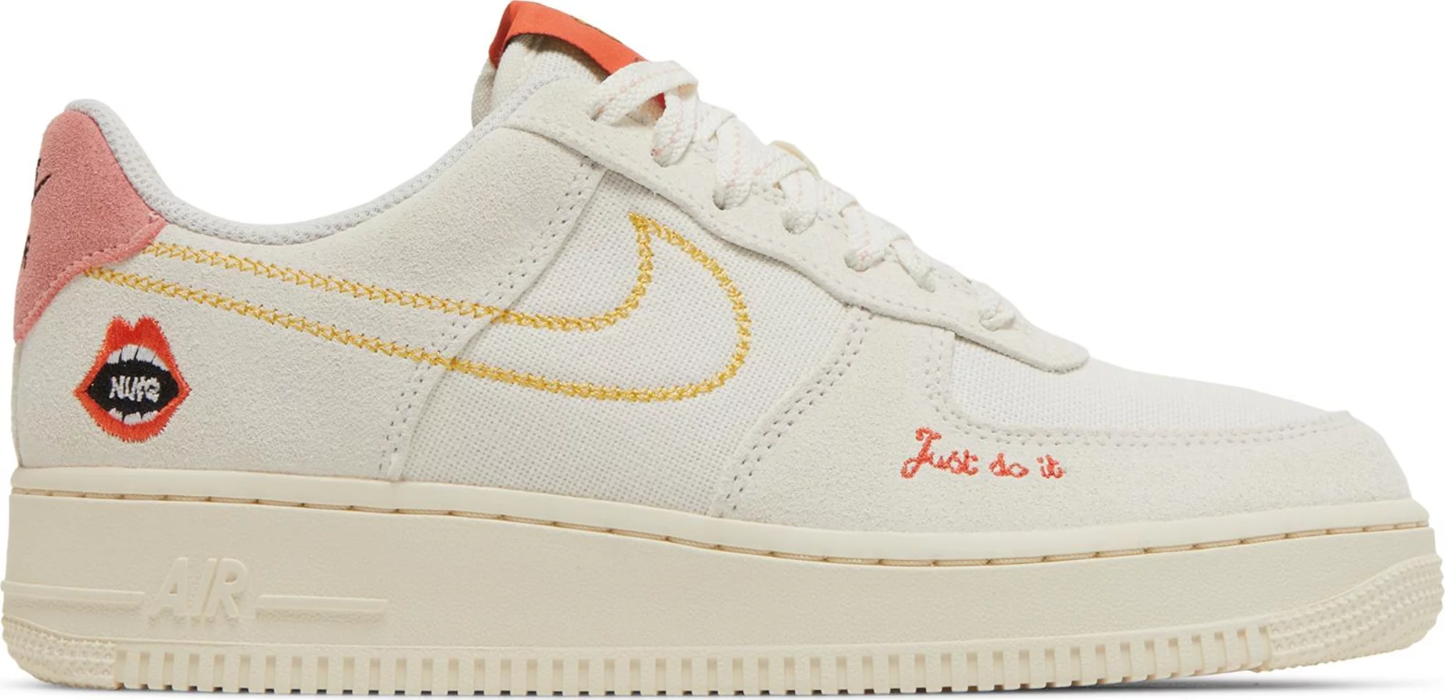 Женские кроссовки Nike WMNS Air Force 1 07 Low Peace White Pink Red DQ7656-100 9,5