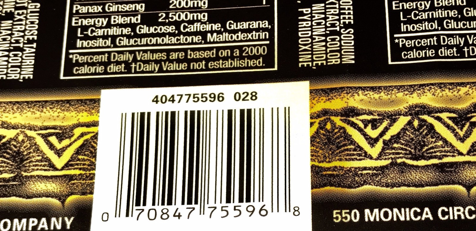 2008 MONSTER JAVA Loca Moca Mean Bean Energy Drink Box Base TagBoard 8.75x6 RARE