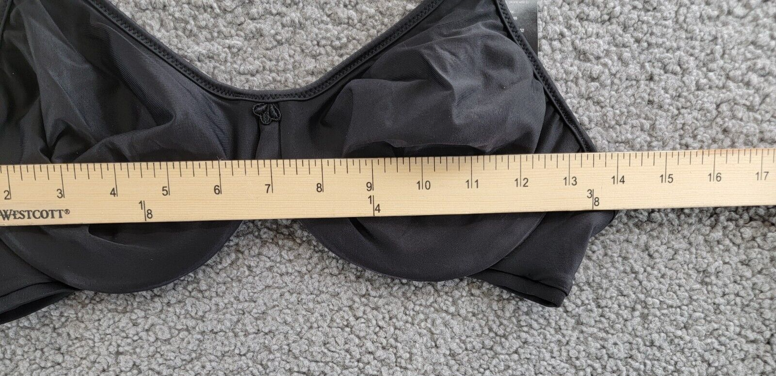 Bali Passion for Comfort Underwire Bra Women's 36C Black Dual Back Hook-and-Eye - Picture 5 of 13