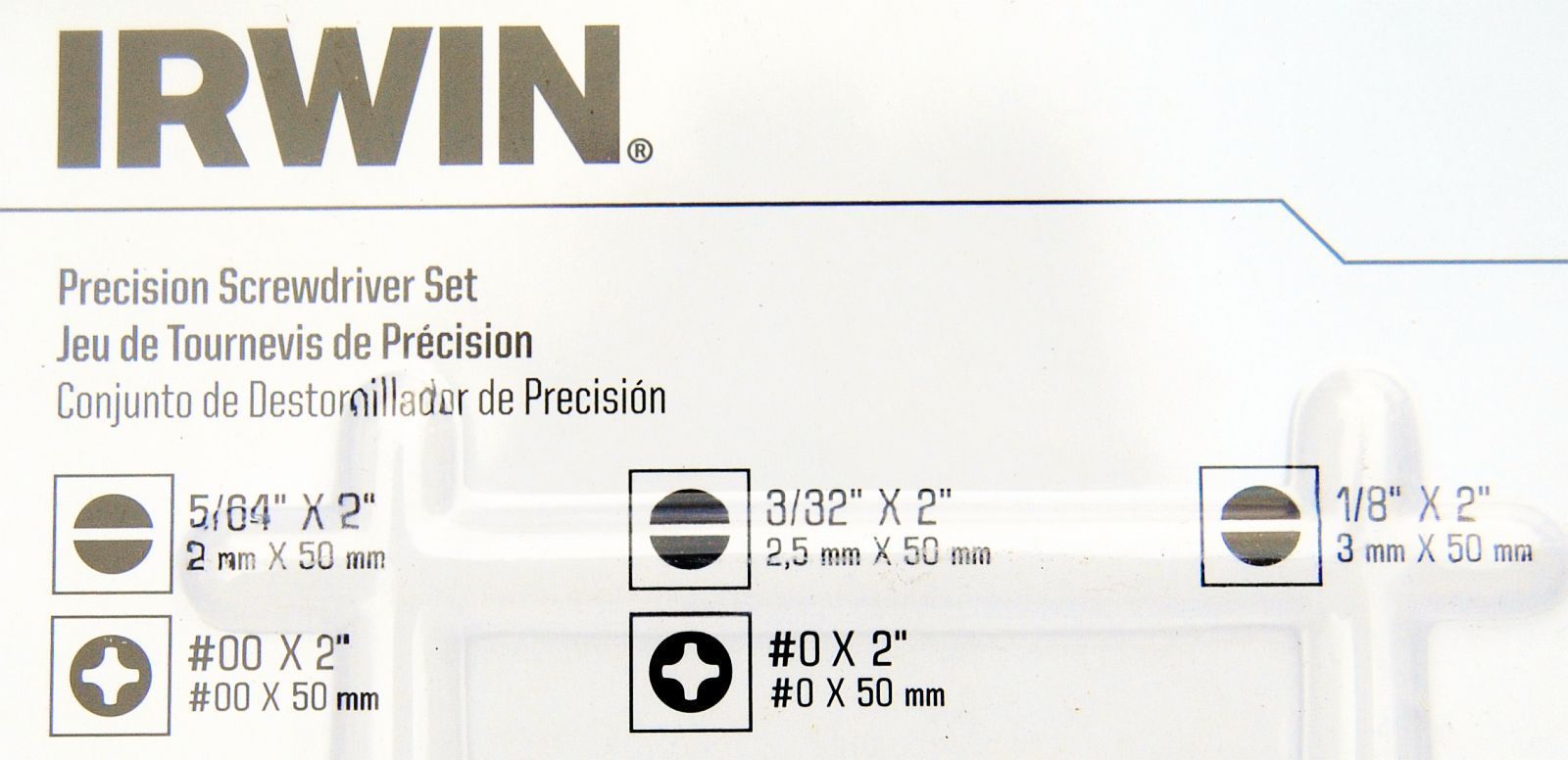 IRWIN 1949289 PRECISION SCREWDRIVER 5 PIECE SET PLASTIC CASE SPINNING HEAD NEW