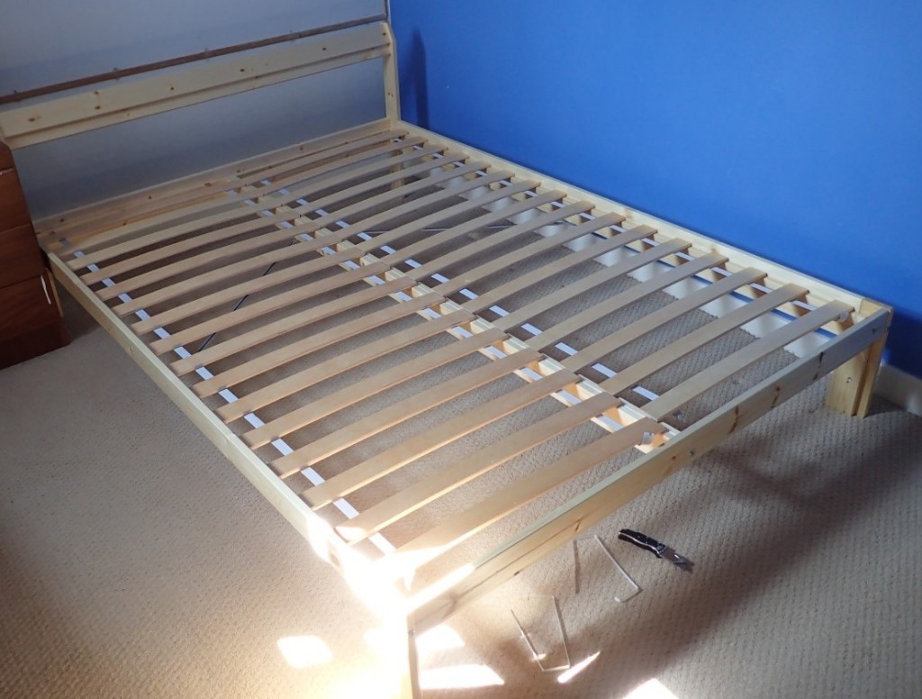 Ikea Neiden Wooden Double Bed Frame Very Good Condition in Royston