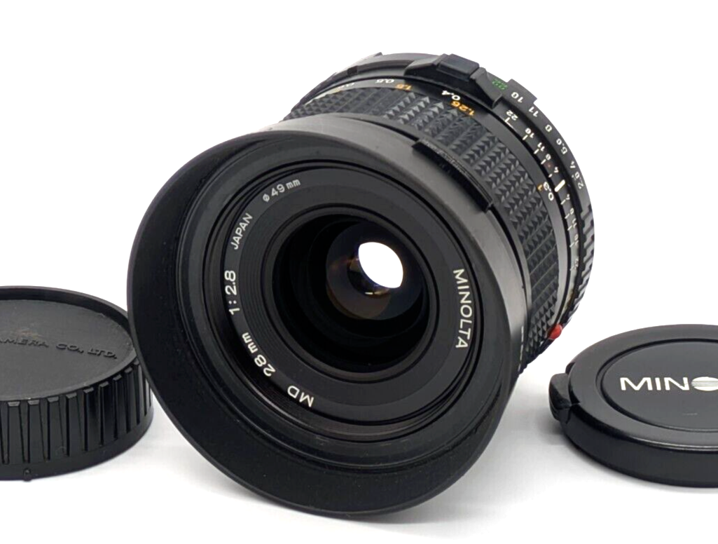 ミノルタ NEW MD 28mm f/2.8 Video*[MINT*] MINOLTA New MD 28mm F/2.8 Wide Angle MF Lens