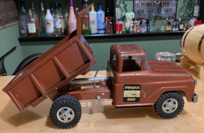 Rare 1958 Tonka Toys Bronze Hydraulic Dump Trunk Very Nice Shape