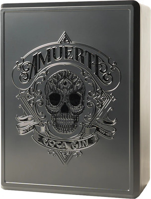 Amuerte Coca Leaf Gin Black Edition Geschenkbox + 2 Gläser - 43 % Vol. / 0,7 L