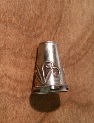 Vintage Thimble Scroll Design with Abalone Around Bottom Edge #2