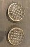 VTG Lot of 2 Round Clear Plastic Furniture Leg Coasters Floor Protectors 1-3/4