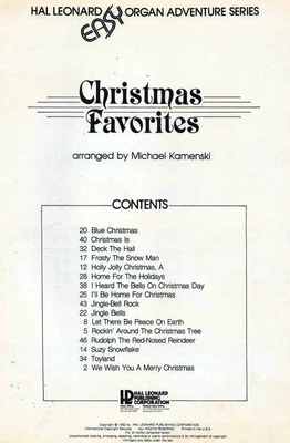 BLUE CHRISTMAS Rockin Around CHRISTMAS FAVORITES Easy Organ Series HAL LEONARD