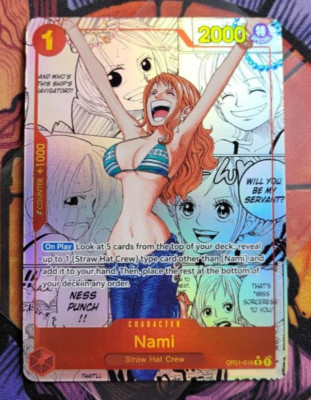 Nami OP01-016 Manga Rare	Alt Art PRB-01 Premium The Best One Piece Card English