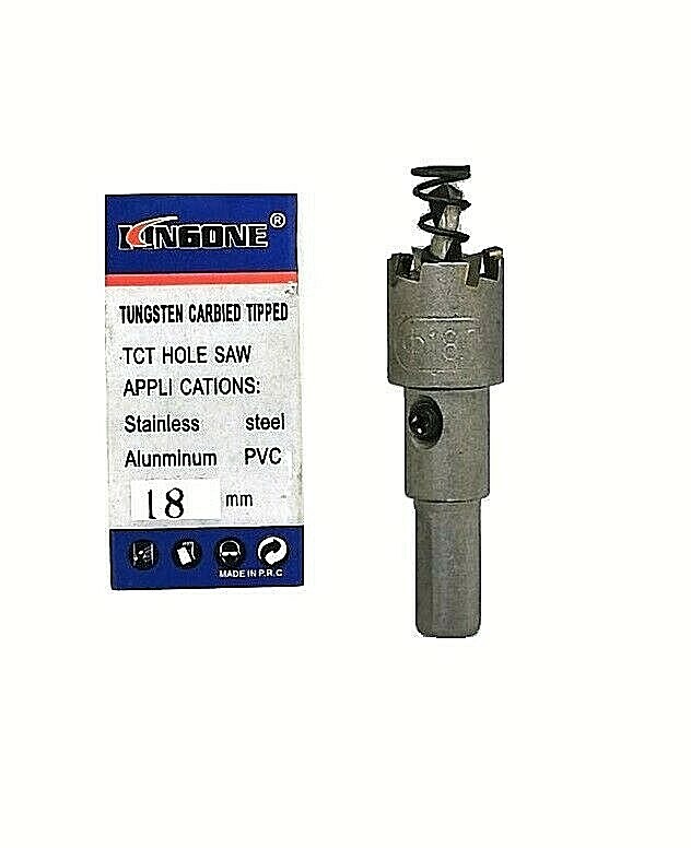 Fresa a Tazza 18 Mm Molla Espulsione per Ferro Acciaio Lamiere Plastiche Sus