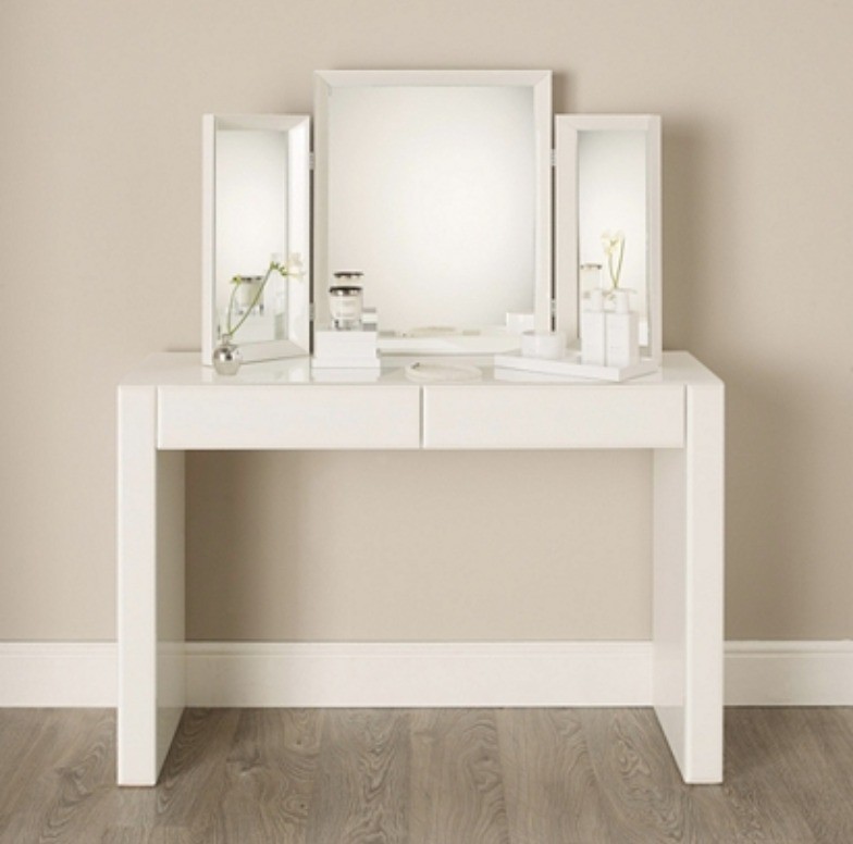 White Company Carlton Dressing Table Medium Glass White