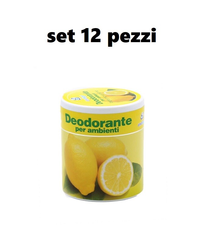 Set 12 Deodoranti Barattolo Profumo Ambiente Assorbiodori Fragranza Limone dfh