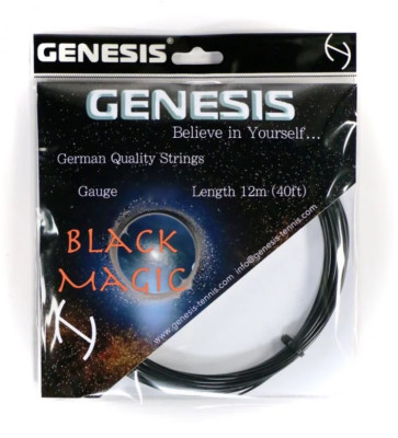 1 SET GENESIS BLACK MAGIC Gauge 18 German Made Tennis Racket String