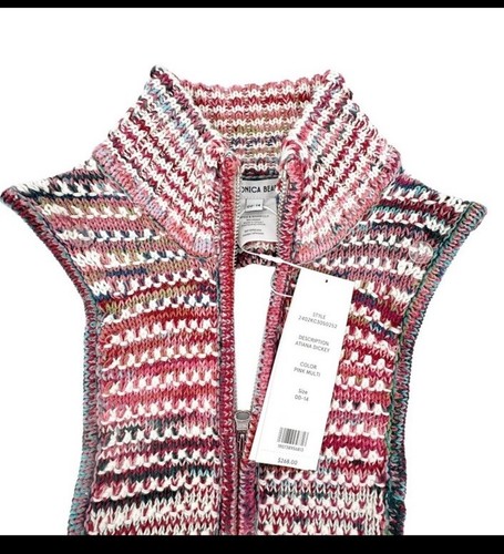 Pre-owned Veronica Beard $268  Atiana Pink Green Multi Knit Dickey Jacket Insert