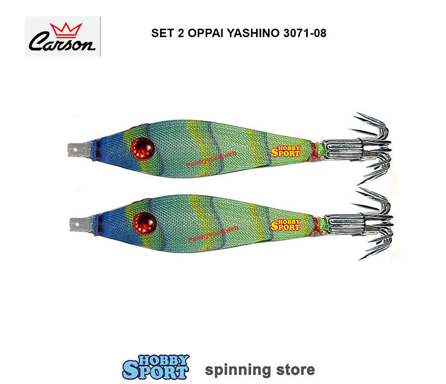 SET 2 OPPAI SOFT SQUID YASHINO 7 CM IN SETA 3071-08 VERDE BLU CARSON x TATAKI
