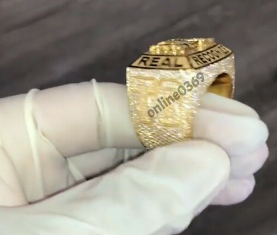 Pre-owned Online0369 Men's 2 Ct Moissanite Customized Name Letter Ring 14k Yellow Gold Plated Silver In White