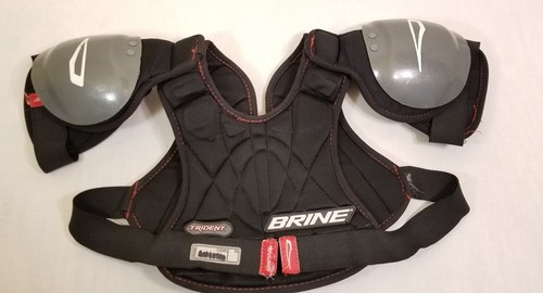 Brine Trident Boys Youth Lacrosse Shoulder pads black EUC