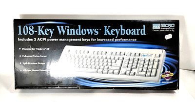 Micro Innovations 108-Key Windows XP Wired Keyboard  KB400I PS/2 NOT USB Connect