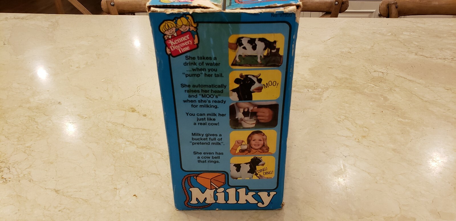 Vintage 1978 Kenner Discovery Milky The Marvelous Milking Cow w/Box & pail