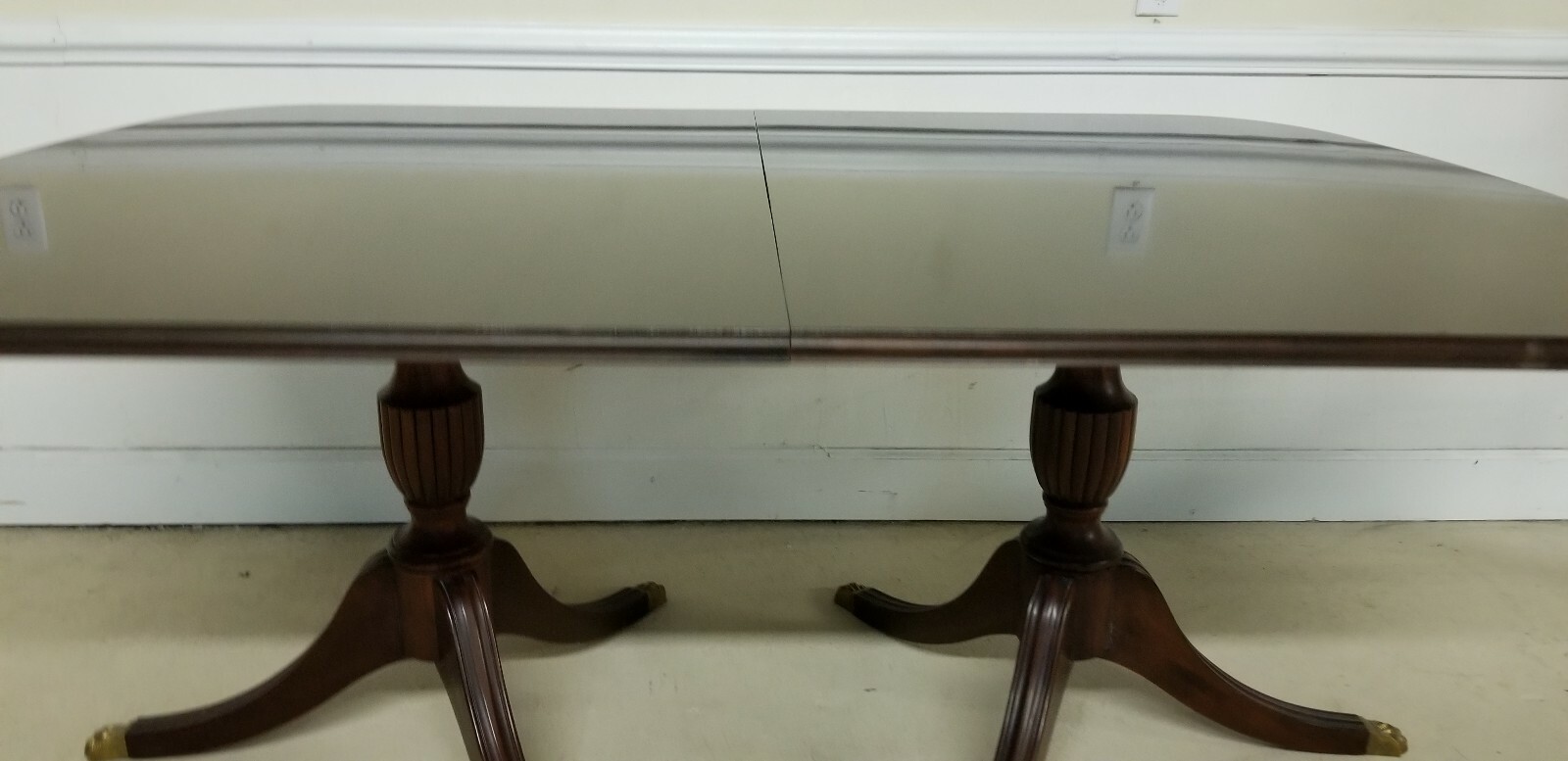 HENKEL HARRIS DINING TABLE NUMBER 2207 AND THREE 16 INCH LEAVES