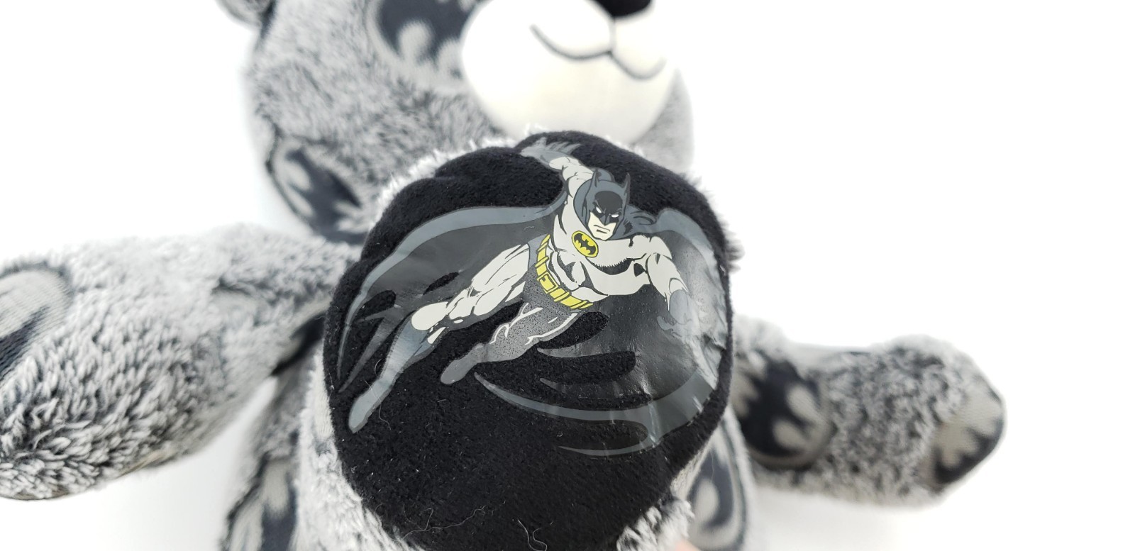 Build a Bear Batman Superhero Themed Teddy DC Comics Stuffed Toy Animal Bat Gray