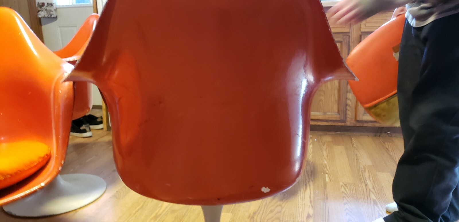 PAIR 1970 KNOLL INTERNATIONAL KNOLL SAARINEN TULIP SWIVEL CHAIRS