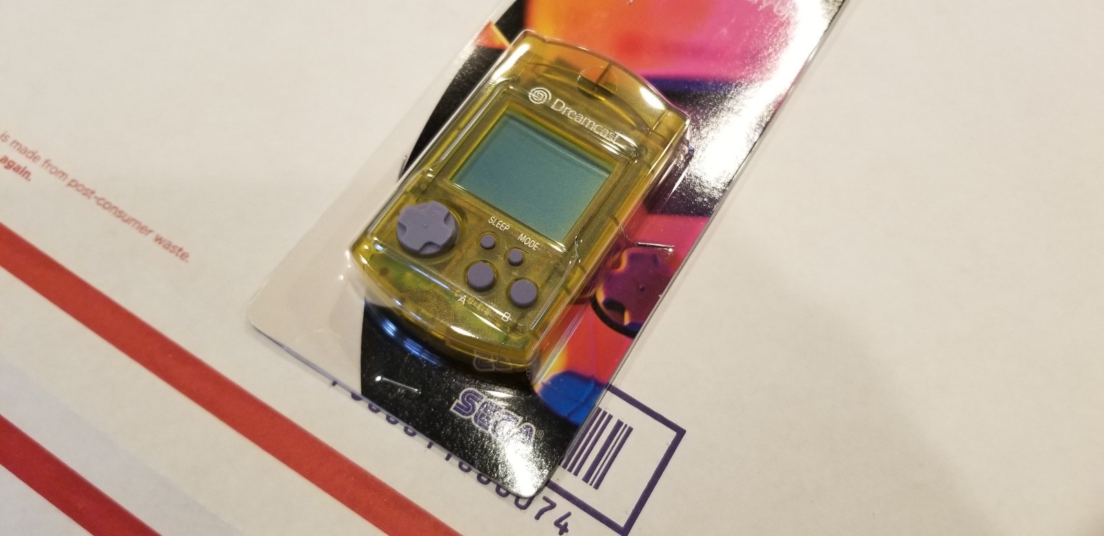 SEGA DREAMCAST 1999 NEW RARE Yellow VMU Visual Memory Unit NOS OOP RARE LOT3