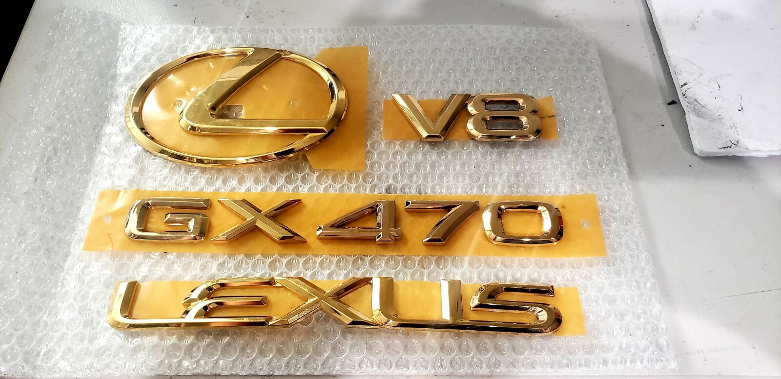 FITS New Lexus GX470 Emblem Rear KIT Trunk Word Gold 2003 2004 2005