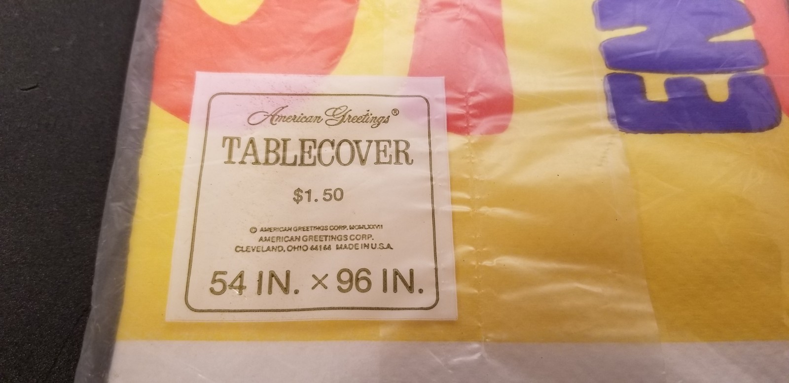 Vtg Sealed 1976 American Greeting Paper Tablecover Ziggy 54`` x 96``