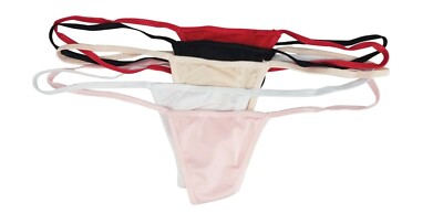 Flirtzy Pack of 5 Sexy Womens Silky Y Back String G-String Thong Panties Panty